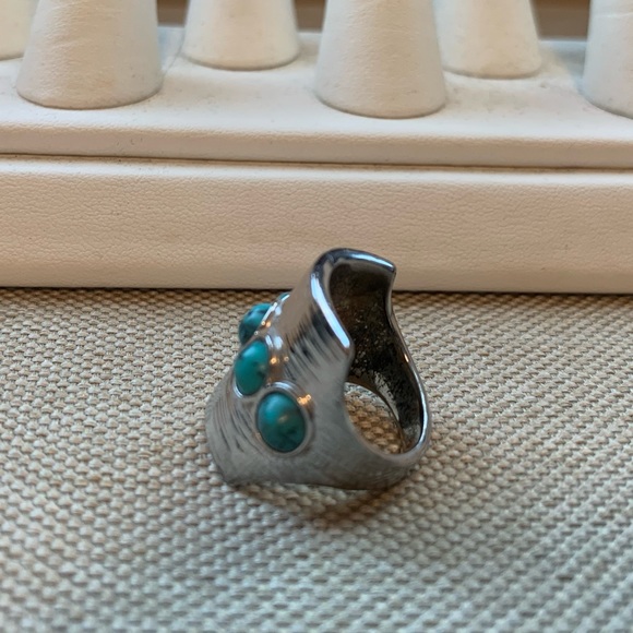 Lia Sophia turquoise silver ring - Picture 2 of 5